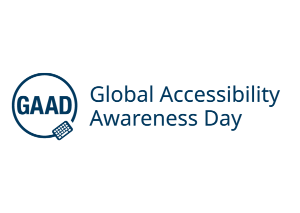 Global Accessibility Awareness Day Logo, navy blue on white background.